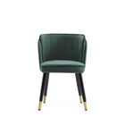 Manhattan Comfort Zephyr Modern Velvet Wood Dining Chair in Green