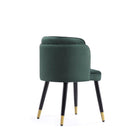 Manhattan Comfort Zephyr Modern Velvet Wood Dining Chair in Green