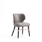 Manhattan Comfort Strine Modern Wood Upholstered Dining Chair in Dark Taupe