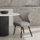Manhattan Comfort Strine Modern Wood Upholstered Dining Chair in Dark Taupe