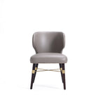 Manhattan Comfort Strine Modern Wood Upholstered Dining Chair in Dark Taupe