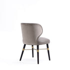 Manhattan Comfort Strine Modern Wood Upholstered Dining Chair in Dark Taupe
