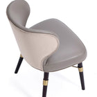 Manhattan Comfort Strine Modern Wood Upholstered Dining Chair in Dark Taupe