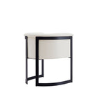 Manhattan Comfort Corso Modern Vegan Leather Metal Dining Chair in Cream