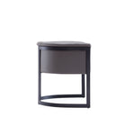 Manhattan Comfort Corso Modern Vegan Leather Metal Dining Chair in Graphite
