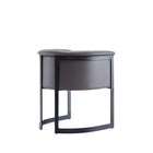 Manhattan Comfort Corso Modern Vegan Leather Metal Dining Chair in Graphite