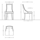 Manhattan Comfort Grand Traditional Wood Upholstered Dining Chair in Tan - Set of 2