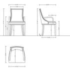 Manhattan Comfort Grand Traditional Wood Upholstered Armchair in Light Gray