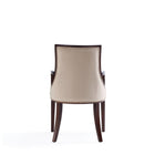 Manhattan Comfort Grand Traditional Wood Upholstered Armchair in Tan