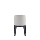 Manhattan Comfort Gansevoort Modern Vegan Leather Wood Dining Chair in Light Gray - Set of 2