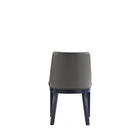 Manhattan Comfort Gansevoort Modern Vegan Leather Wood Dining Chair in Graphite - Set of 2