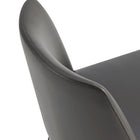 Manhattan Comfort Gansevoort Modern Vegan Leather Wood Dining Chair in Graphite - Set of 2