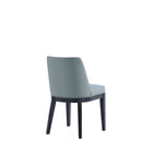 Manhattan Comfort Gansevoort Modern Vegan Leather Wood Dining Chair in Pewter - Set of 2