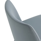 Manhattan Comfort Gansevoort Modern Vegan Leather Wood Dining Chair in Pewter - Set of 2