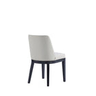 Manhattan Comfort Gansevoort Modern Vegan Leather Wood Dining Chair in Stone Gray - Set of 2