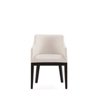 Manhattan Comfort Gansevoort Modern Vegan Leather Wood Armchair in Ivory