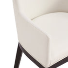 Manhattan Comfort Gansevoort Modern Vegan Leather Wood Armchair in Ivory
