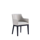Manhattan Comfort Gansevoort Modern Vegan Leather Wood Armchair in Light Gray