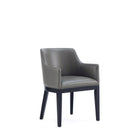 Manhattan Comfort Gansevoort Modern Vegan Leather Wood Armchair in Graphite