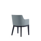 Manhattan Comfort Gansevoort Modern Vegan Leather Wood Armchair in Pewter