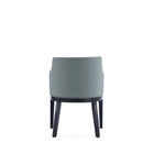 Manhattan Comfort Gansevoort Modern Vegan Leather Wood Armchair in Pewter