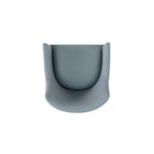 Manhattan Comfort Gansevoort Modern Vegan Leather Wood Armchair in Pewter