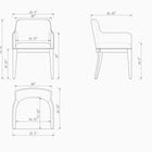 Manhattan Comfort Gansevoort Modern Vegan Leather Wood Armchair in Stone Gray