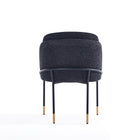 Manhattan Comfort Flor Modern Twill Weave Metal Dining Chair in Black