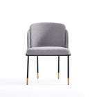 Manhattan Comfort Flor Modern Twill Weave Metal Dining Chair in Gray