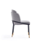 Manhattan Comfort Flor Modern Twill Weave Metal Dining Chair in Gray