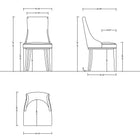 Manhattan Comfort Shubert Modern Vegan Leather and Velvet Dining Chair in Light Gray - Set of 2