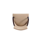 Manhattan Comfort Shubert Modern Vegan Leather and Velvet Wood Armchair in Tan
