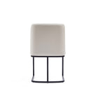 Manhattan Comfort Serena Modern Vegan Leather Metal Dining Chair in Ivory