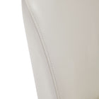 Manhattan Comfort Serena Modern Vegan Leather Metal Dining Chair in Ivory