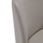 Manhattan Comfort Serena Modern Vegan Leather Metal Dining Chair in Light Gray