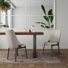 Manhattan Comfort Kara Modern Wood Upholstered Dining Chair in Light Gray - Set of 2 - DC057-LG