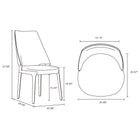 Manhattan Comfort Kara Modern Wood Upholstered Dining Chair in Light Gray - Set of 2 - DC057-LG