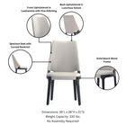 Manhattan Comfort Kara Modern Wood Upholstered Dining Chair in Light Gray - Set of 2 - DC057-LG