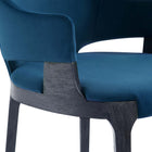Manhattan Comfort Kara Modern Wood Upholstered Dining Chair in Blue