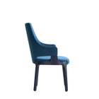 Manhattan Comfort Kara Modern Wood Upholstered Dining Chair in Blue