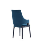 Manhattan Comfort Kara Modern Wood Upholstered Dining Chair in Blue