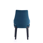 Manhattan Comfort Kara Modern Wood Upholstered Dining Chair in Blue