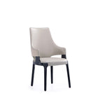 Manhattan Comfort Kara Modern Wood Upholstered Dining Chair in Light Gray