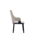 Manhattan Comfort Kara Modern Wood Upholstered Dining Chair in Light Gray