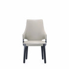 Manhattan Comfort Kara Modern Wood Upholstered Dining Chair in Light Gray