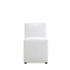 Manhattan Comfort Anna Square Modern Vegan Leather Dining Chair in White