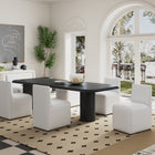 Manhattan Comfort Anna Square Modern Vegan Leather Dining Chair in White