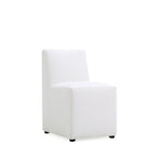 Manhattan Comfort Anna Square Modern Vegan Leather Dining Chair in White