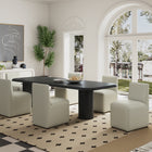Manhattan Comfort Anna Square Modern Vegan Leather Dining Chair in Stone Gray