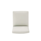 Manhattan Comfort Anna Square Modern Vegan Leather Dining Chair in Stone Gray